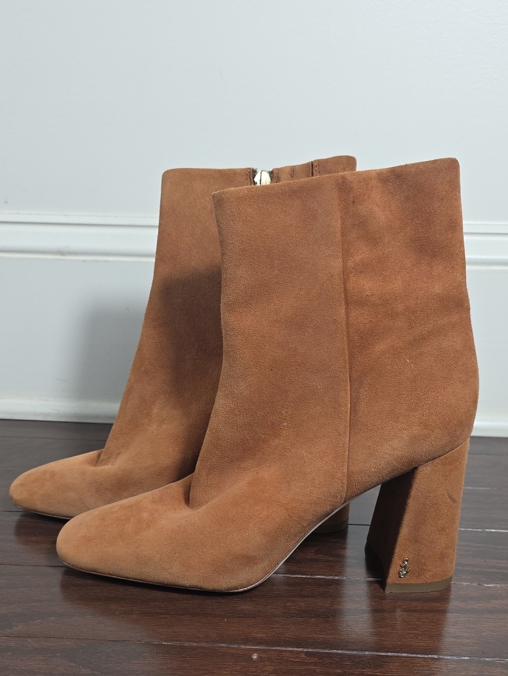 Sam Edelman Codie Frontier Brown Suede Heel Dress Booties
